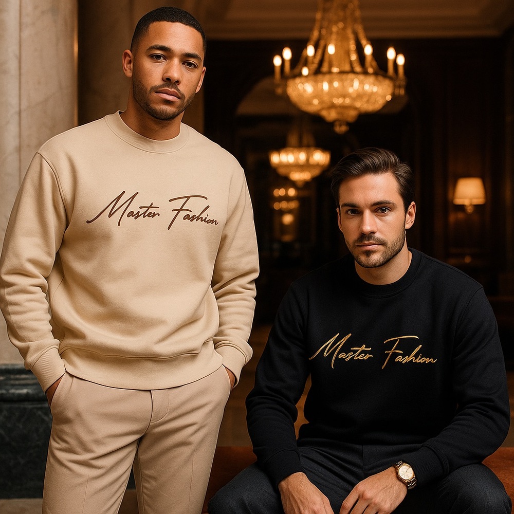 Men's Mast3r Fashion Crewneck Sweater - Black